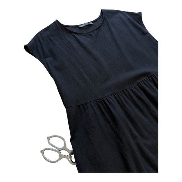 ZANZEA COLLECTION Black Cotton Midi Dress - Size Large - Picture 4 of 10